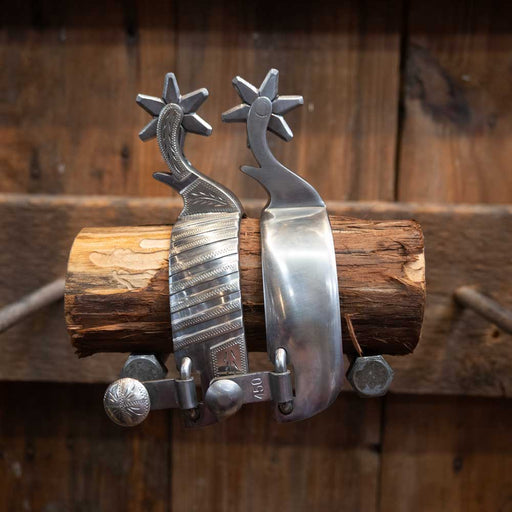 Brandon Bradley Silver Mounted 6 Pt. Spurs Tack - Spurs Brandon Bradley