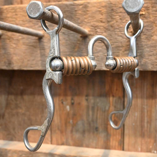 Kerry Kelley Silver Mounted 02S 20 "Fancy" Bit - Correction with Copper Rings Tack - Bits Kerry Kelley