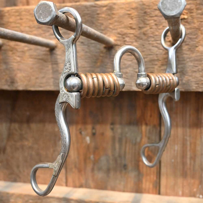 Kerry Kelley Silver Mounted 02S 20 "Fancy" Bit - Correction with Copper Rings Tack - Bits Kerry Kelley