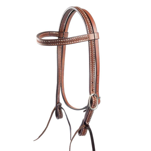 Teskey's Pony Basket Stamped Browband Headstall Tack - Headstalls Teskey's Heavy Oil