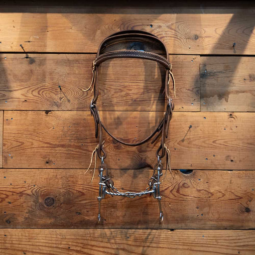 CHS Lil' Beau DL Twist Snaffle Bridle Tack - Training Cow Horse Supply