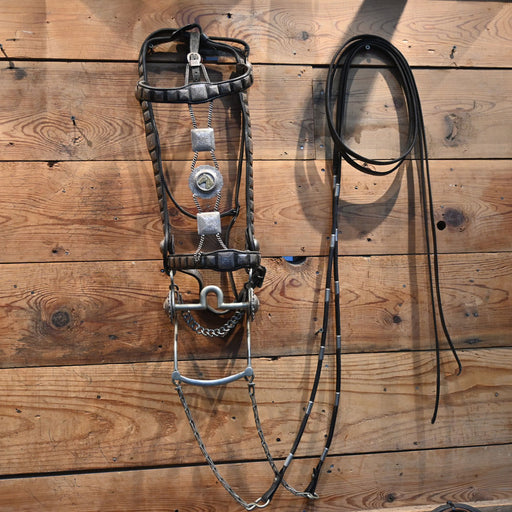 Vintage Black Leather & Silver Parade Rig Collectibles MISC