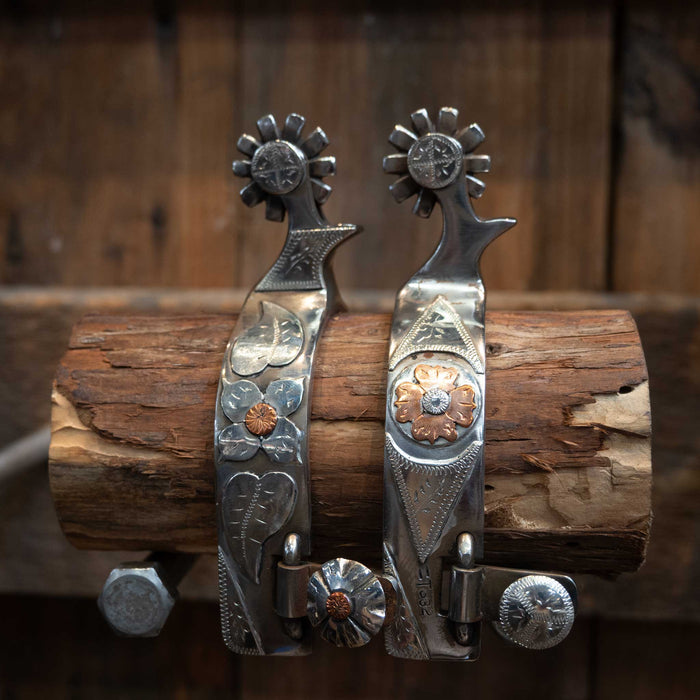 Ricky Trammell Silver & Copper Mounted Spurs