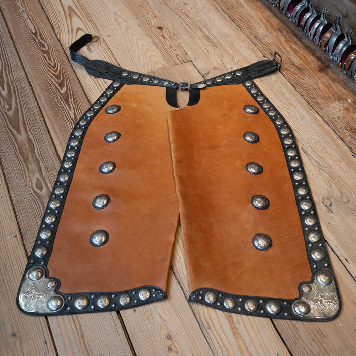 Bohlin 1940's Two-Tone Parade Chaps w/Sterling Accents Tack - Chaps & Chinks Bohlin - Hollywood CALIF.