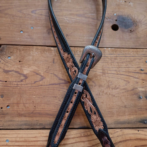 Randall Top Shelf Leather Black Split Ear w/Sterling Silver Buckle Tack - Headstalls Randall Top Shelf