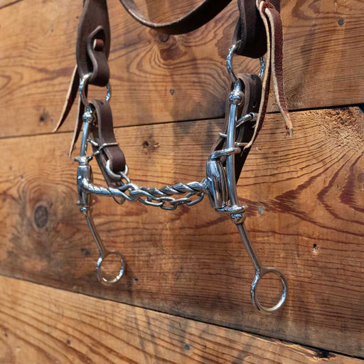 CHS Lil' Beau DL Twist Snaffle Bridle Tack - Training Cow Horse Supply