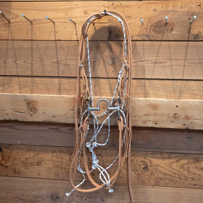 CHS Square Port Rig w/String Martingale Tack - Training Cow Horse Supply