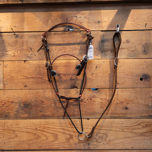 BAR-O-ABIT Burgundy Crossway w/Buckles Tack - Training BAR-O-ABIT