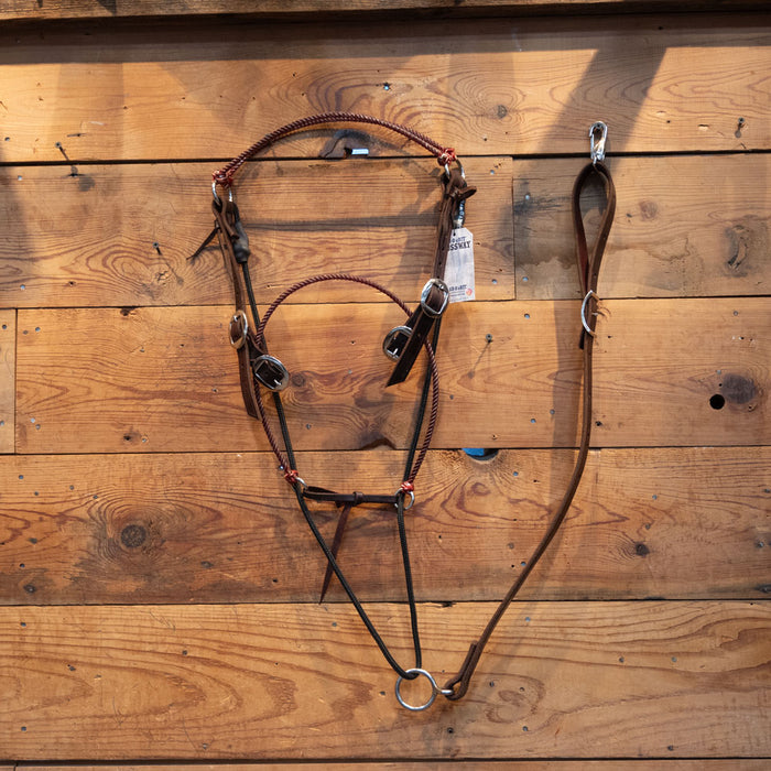 BAR-O-ABIT Burgundy Crossway w/Buckles Tack - Training BAR-O-ABIT