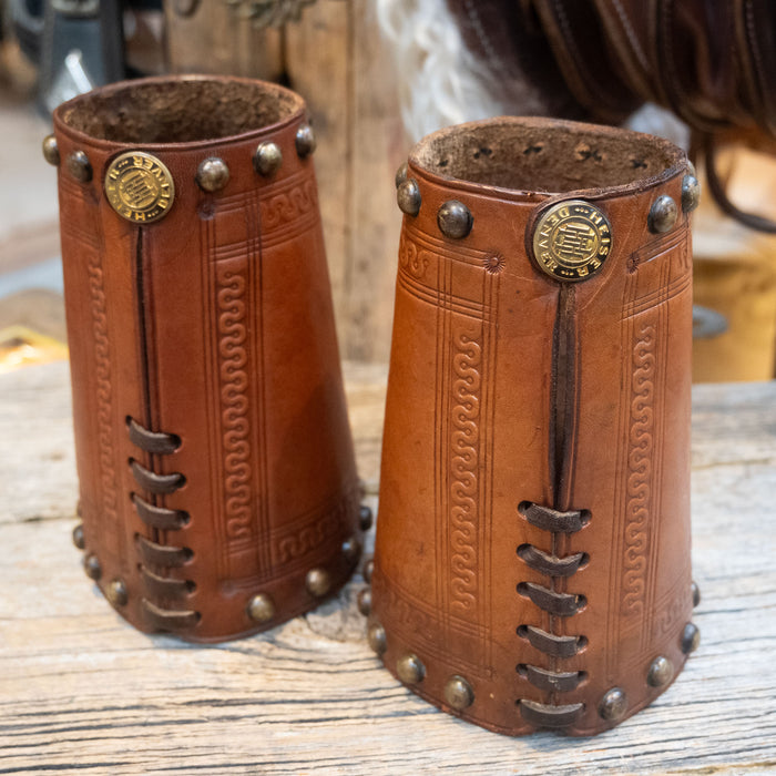 HP Heiser Denver Leather Cowboy Cuffs