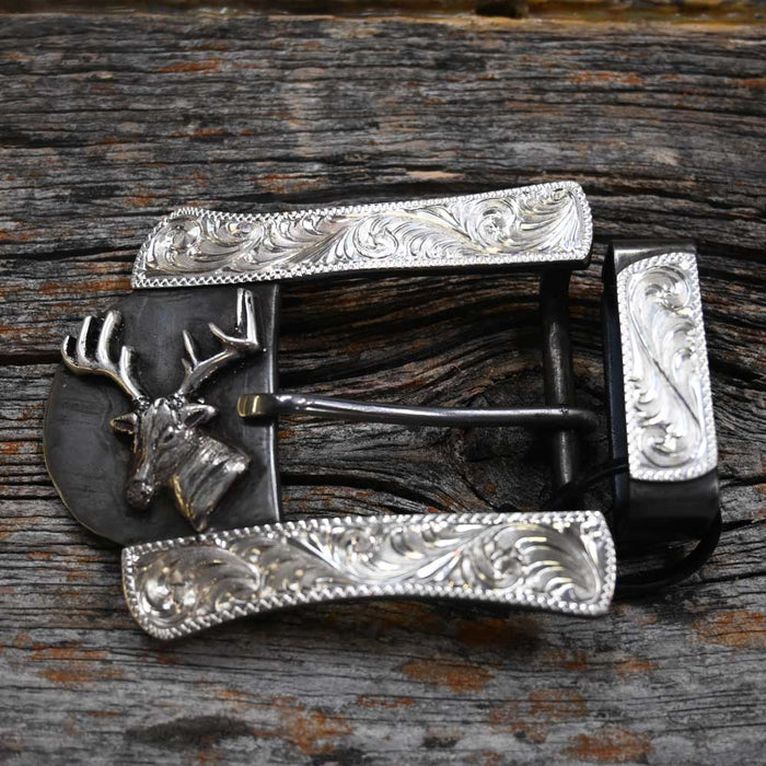 Silver Mounted Tittor 2 Piece Buckle _CA566 ACCESSORIES - Additional Accessories - Buckles Tittor