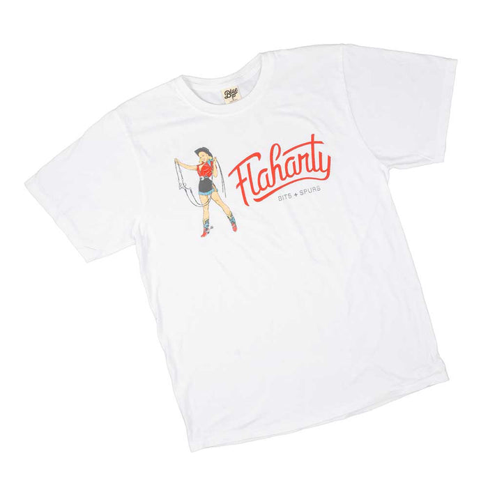 Flaharty Logo White Malibu Tee MEN - Clothing - Shirts - Short Sleeve Flaharty