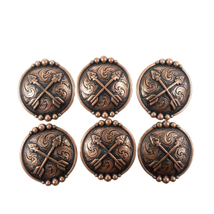 New Bronze Arrow Set Of 6 1 1/2" Conchos Sale Barn MISC