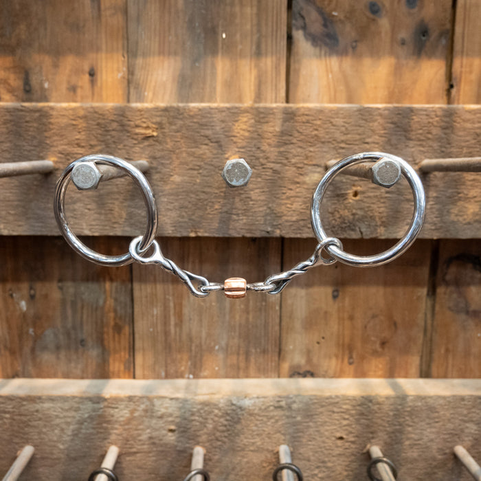 CHS O-Ring Twisted Dog Bone Bit Tack - Bits Cow Horse Supply