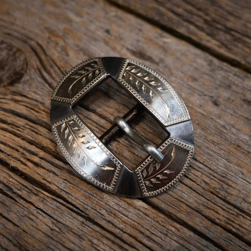 Wayne Dollar Silver Mounted 3/4" Headstall Buckle Tack - Conchos & Hardware Wayne Dollar