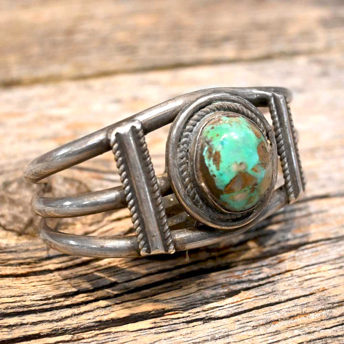 Mark Begay Vintage Turquoise Bracelet w/Silver Band Women - Accessories - Jewelry - Bracelets Mark Begay
