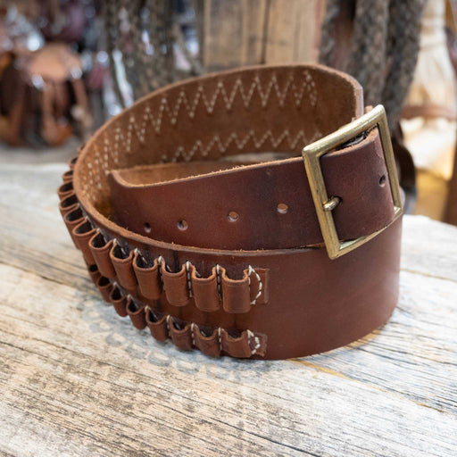 Vintage HUNTER Leather 41" Ammo Belt w/ Brass Buckle Collectibles Hunter