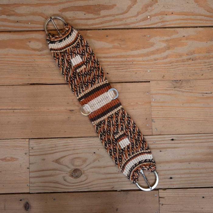 Selina Pool 27" Orange/Brown/Tan Mohair Cinch Tack - Cinches Selina Pool
