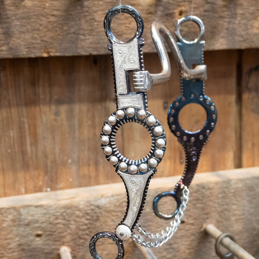 E.G. Engraved Port Bit w/Copper Inlay Tack - Bits E.G.