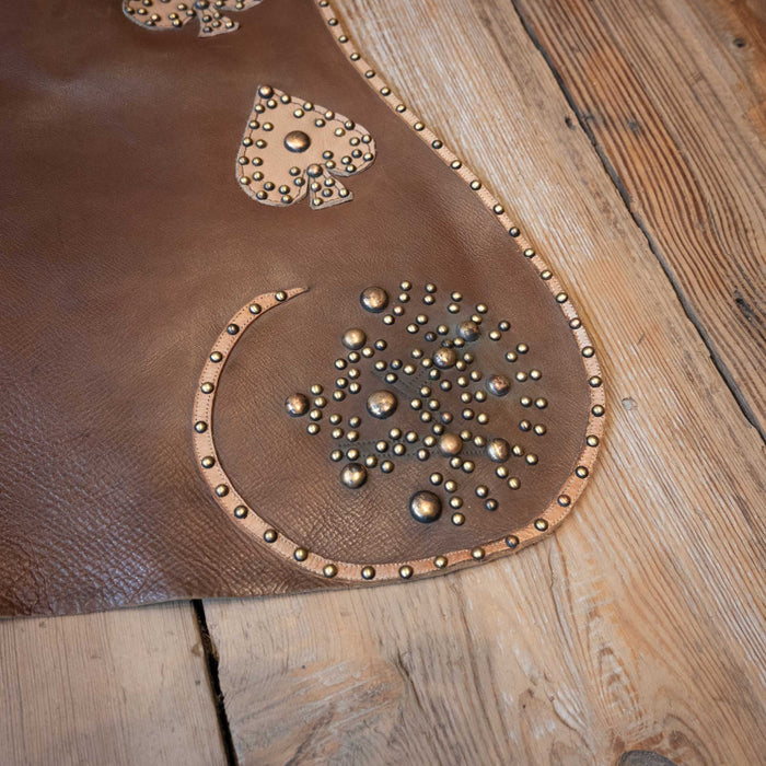 Vintage Handmade Chaps w/Card Suits & Tooled Yoke Collectibles MISC