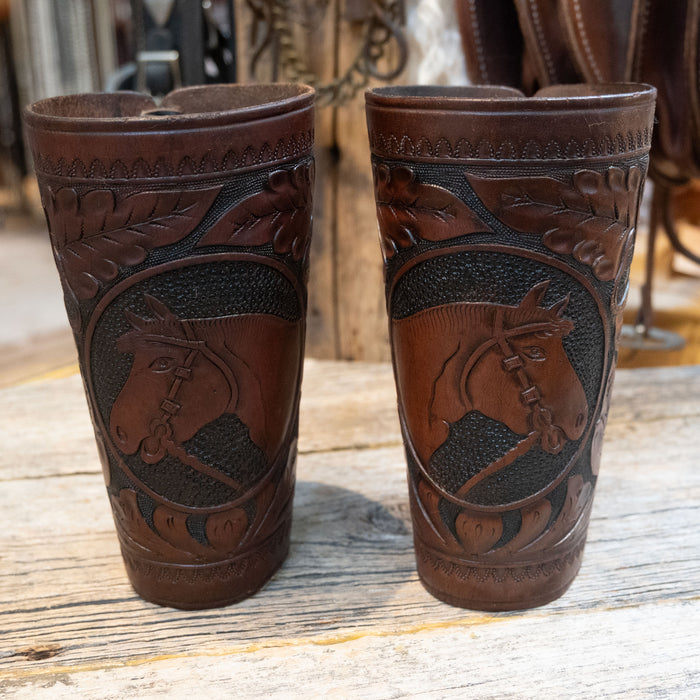 1930's C.F.C - U.S.F Leather Cowboy Cuffs