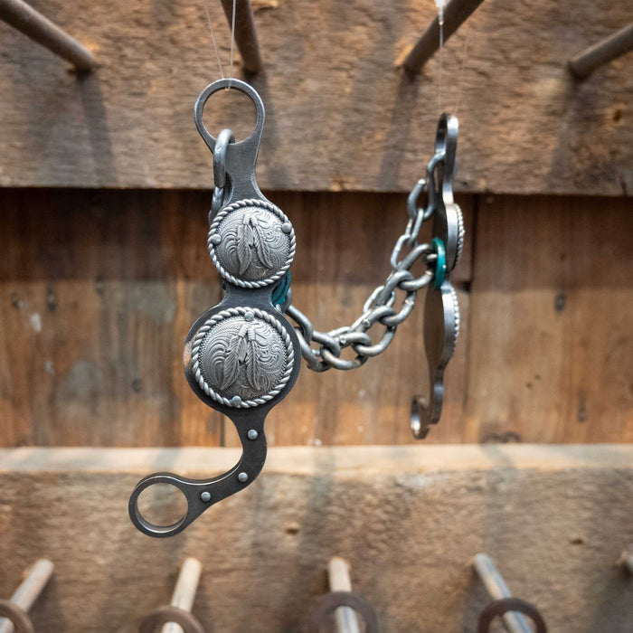 Paul Petska Chain Bit w/ Feather Conchos