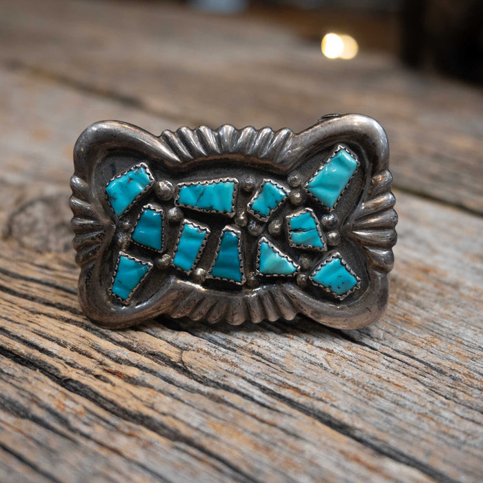 G&L Leekity 1950's SS & Turquoise Belt Buckle ACCESSORIES - Additional Accessories - Buckles G&L Leekity