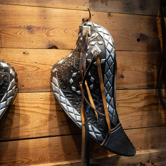 Vintage Ted Flower's Silver Parade Tapaderos Saddle - Accessories Ted Flowers