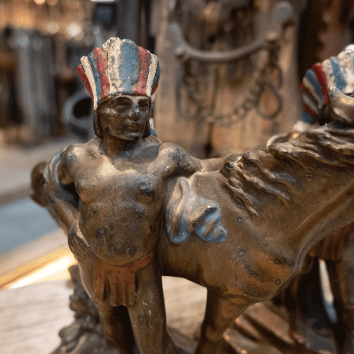 1928 Copper Native American Bookends