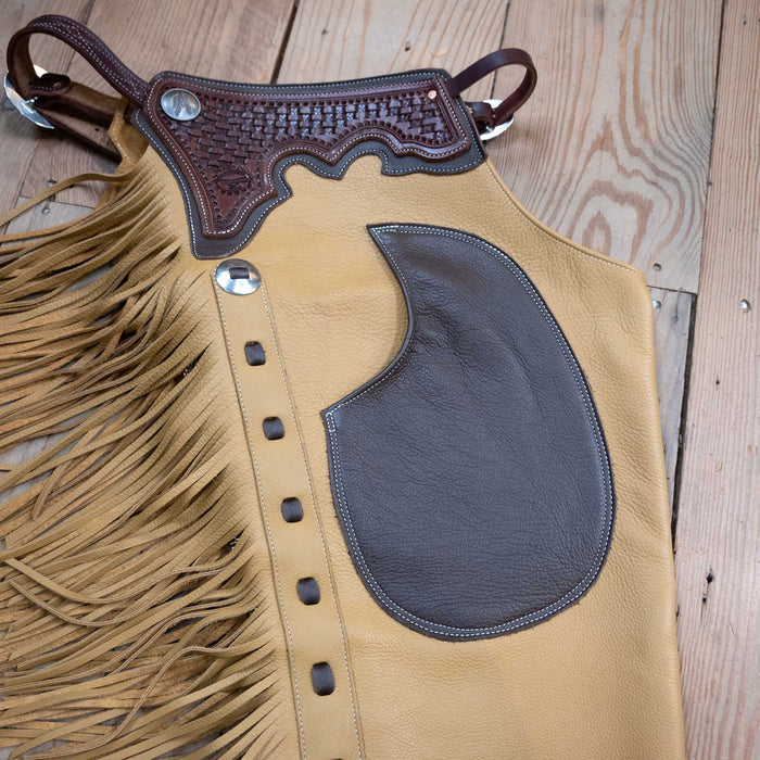 Teskey's Large Tan Versatility Shotgun Chaps Tack - Chaps & Chinks Teskeys