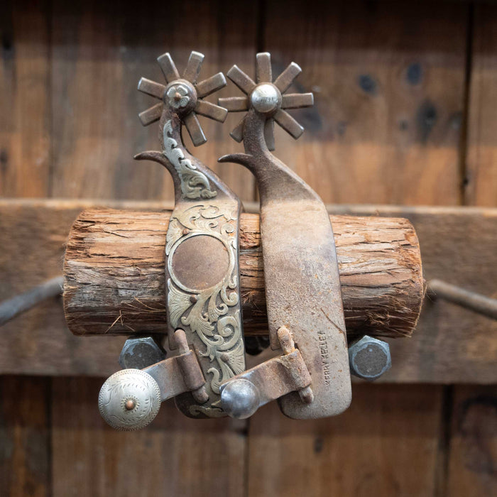 Kerry Kelley Silver Mounted 8pt. Spurs Tack - Spurs Kerry Kelley