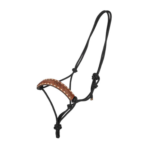 Teskey's Floral Tooled Nose Rope Halter With Buckstitch Tack - Halters & Leads Teskey's