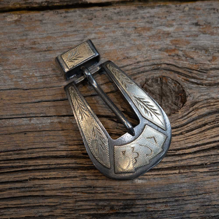 Cowpuncher Silver Mounted 2 Piece Buckle