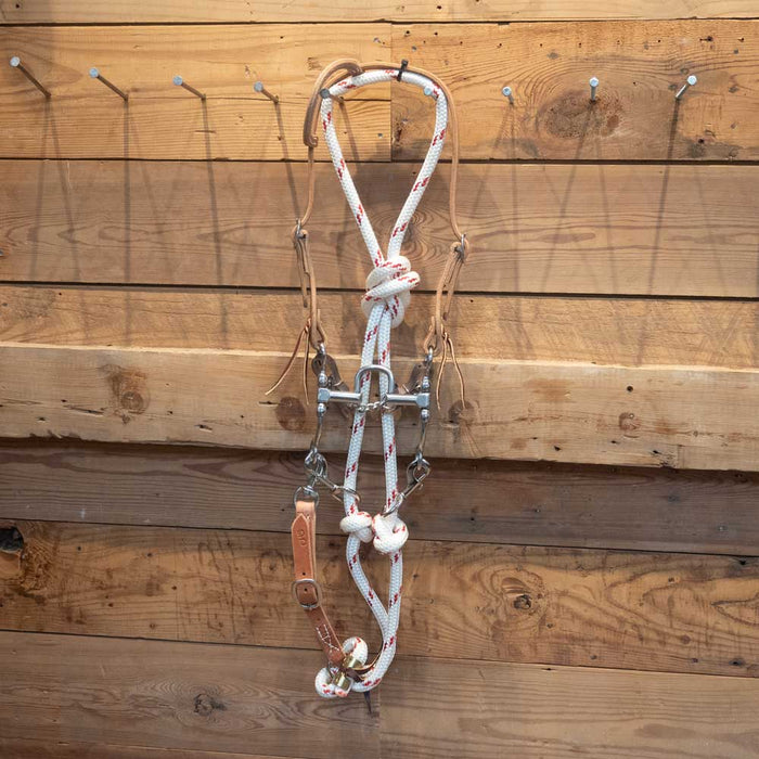 CHS Square Port Rig w/Ship Rope Martingale Tack - Training Cow Horse Supply
