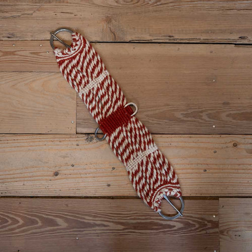 Selina Pool 26" Red/White Mohair Cinch Tack - Cinches Selina Pool