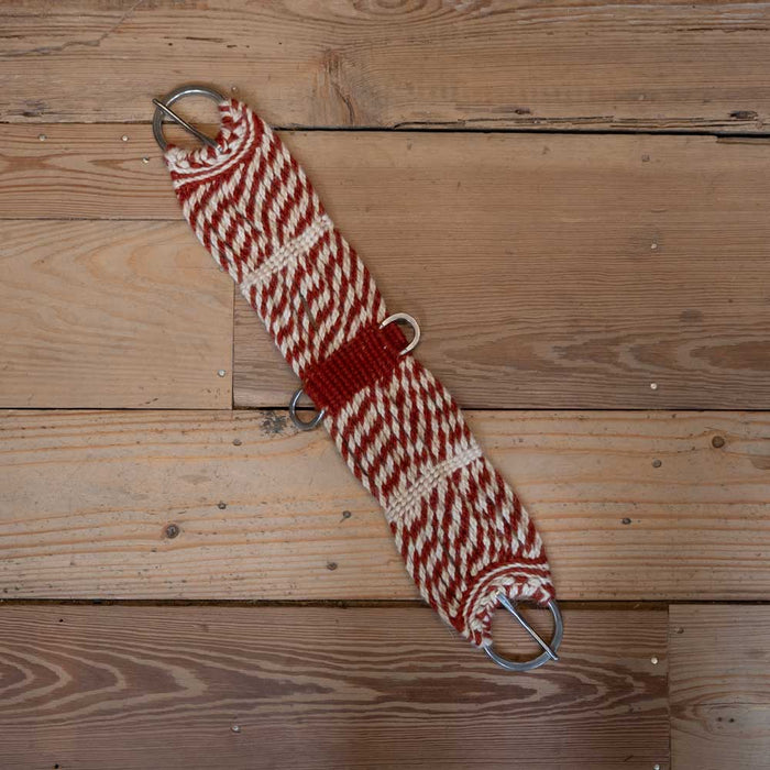 Selina Pool 26" Red/White Mohair Cinch Tack - Cinches Selina Pool