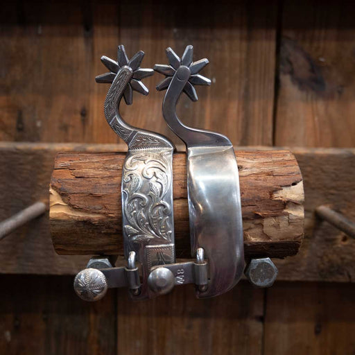 Brandon Bradley Silver Mounted 8 Pt. Spurs Tack - Spurs Brandon Bradley