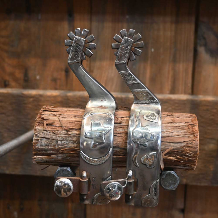 Ricky Trammell Silver Mounted Spurs Tack - Spurs Ricky Trammell