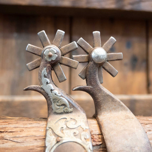 Kerry Kelley Silver Mounted 8pt. Spurs Tack - Spurs Kerry Kelley