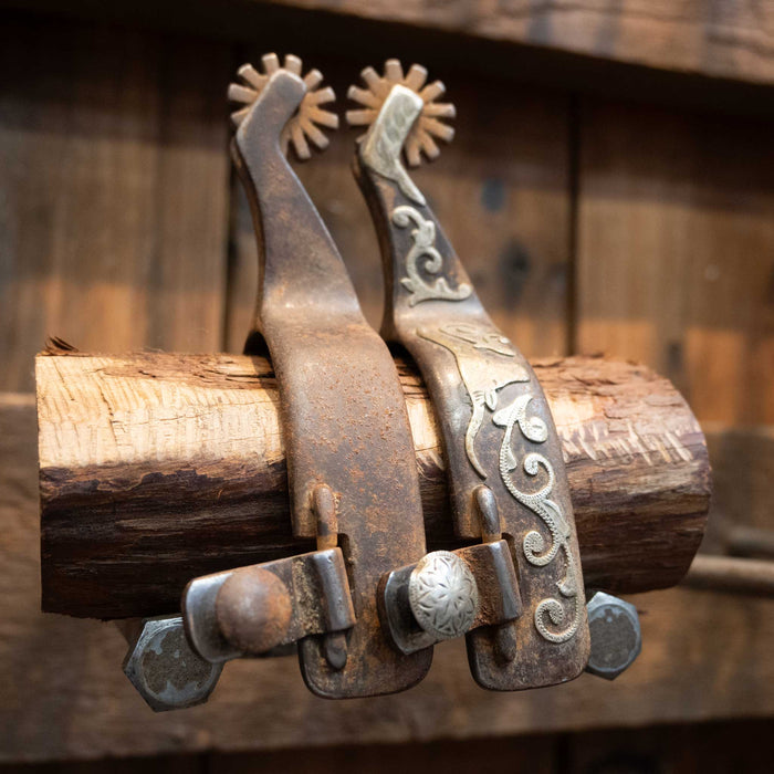 Stockard Silver Mounted 12pt. Spurs Tack - Spurs Gerald Stockard