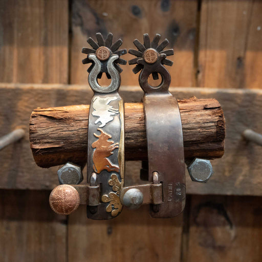 Jeff Payne Silver & Copper Mounted 12pt. Spurs Tack - Spurs Jeff Payne