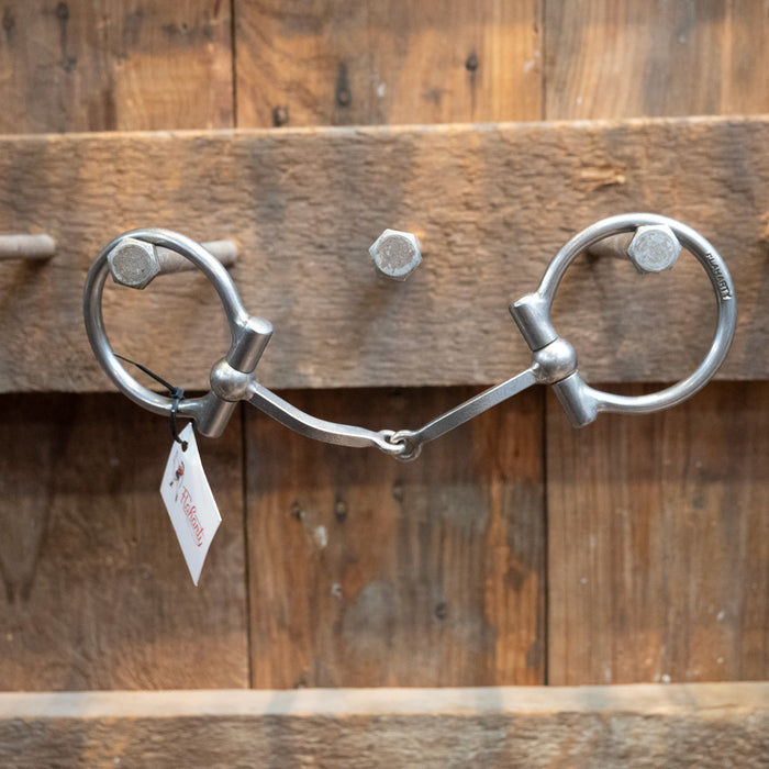 Flaharty D-Ring 2pc Square Snaffle Bit Tack - Bits Flaharty