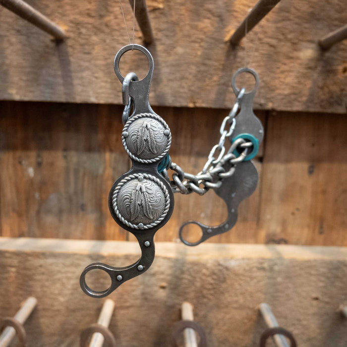Paul Petska Double Feather Concho Chain Bit