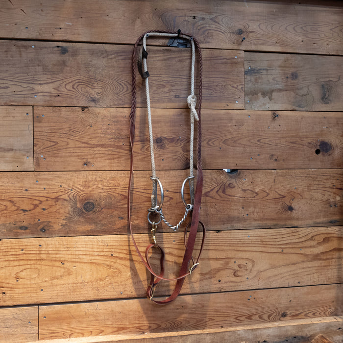 Draw Gag Twisted Snaffle Bit Bridle Rig