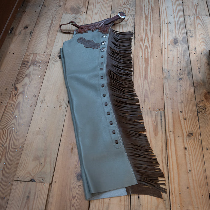 Teskey's Medium Steel Grey Shot Gun Chaps Tack - Chaps & Chinks Teskey's