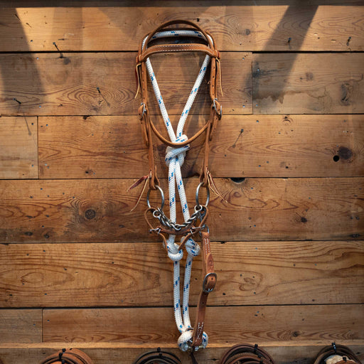 CHS O-Ring Twisted Snaffle Bridle Rig Tack - Training Cow Horse Supply
