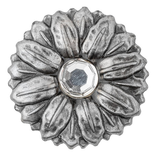 Antique Silver Sunflower Concho Tack - Conchos & Hardware MISC