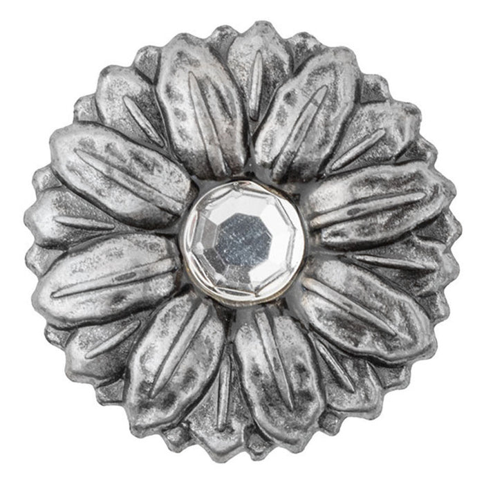 Antique Silver Sunflower Concho Tack - Conchos & Hardware MISC