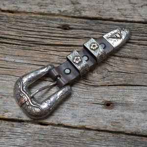 Comstock Heritage 4-Piece Sterling 14K and Ruby's Belt Buckle Collectibles Comstock Heritage