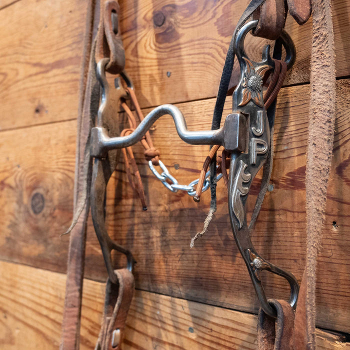 Farabee Silver Mounted Solid Port Bridle Rig Tack - Rigs Edd Farabee